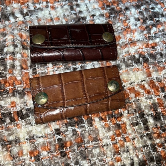 Vera pelle Italy vintage leather key holder keychains lot - Picture 1 of 4
